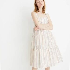 Madewell Midi Rainbow Stripe Dress - Size 00